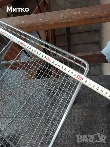 Голяма пазарска метална количка с 4 колелета за пазаруване марка WANZL модел D101RC, снимка 10 - Други - 53974731