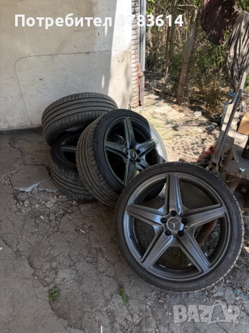 Оригинални AMG джанти 20" Sport пакет (степенъчни) с летни гуми — Mercedes E/C/CLS/S-class/CL/, снимка 2 - Гуми и джанти - 54935179