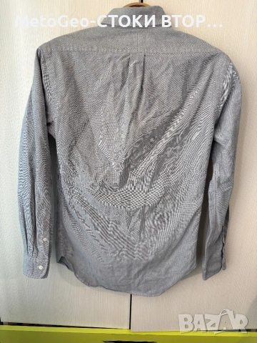 Оригинална мъжка риза Polo Ralph Lauren – Oxford Shirt, Сив меланж, снимка 6 - Ризи - 54425605