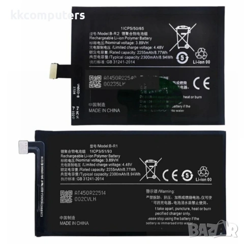 vivo BL-R1 / B-R2 Съвместима Литиево-полимерна Батерия 3.89V / 4510mAh за vivo X Fold – 2 броя