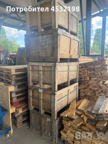 Дървени сандъци около 1200х800 вис. 600, снимка 3 - Друго търговско оборудване - 55354273