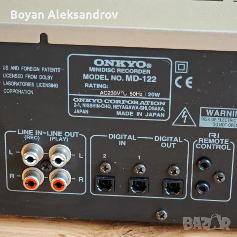 Аудиофилски MiniDisc плеър Onkyo MD-122 с оригинално дистанционно, снимка 11 - Декове - 55568830