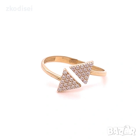 Златен дамски пръстен 1,50гр. размер:57 14кр. проба:585 модел:37716-5