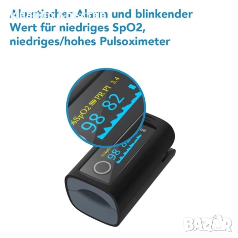 ViATOM Bluetooth Пулсоксиметър с Офлайн Съхранение и Лента – Пръст, снимка 3 - Други - 55105307