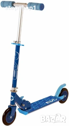 Тротинетка с 2 колела, сгъваема, Evo, Inline Scooter, СИНЯ , снимка 7 - Скейтборд, ховърборд, уейвборд - 54680328