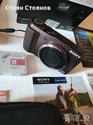 Sony Cyber-shot DSC-HX20V – 18.2 MP | 20x Optical Zoom | Full HD | GPS | Пълен комплект, снимка 3 - Фотоапарати - 55653311
