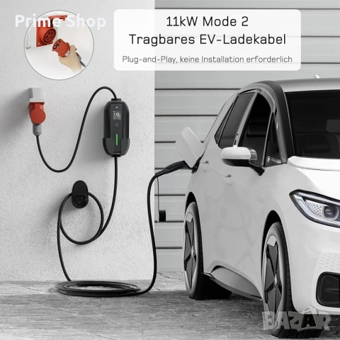 11kW 2-в-1 мобилна зарядна станция dé, Type 2, 7м, CEE 16A + шуко, снимка 6 - Аксесоари и консумативи - 55152570
