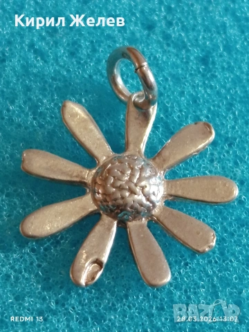 Сребърна висулка МАРГАРИТА подходящ аксесоар за ежедневието 53076, снимка 6 - Колиета, медальони, синджири - 54005502