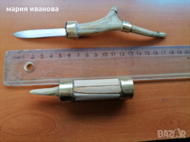 Ножка с еленов рог, снимка 3 - Ножове - 53995345