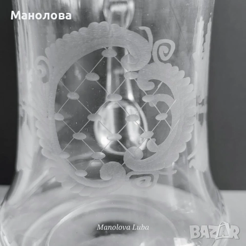 Халба от кристално стъкло Egermann , снимка 5 - Други ценни предмети - 54286091