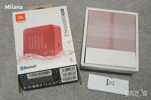 Оригинална Bluetooth колонка JBL GO ESSENTIAL 2 (Червена) – Пълен комплект