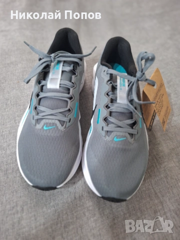 МЪЖКИ МАРАТОНКИ NIKE DOWNSHIFTER 13 СИВО-БЕЛИ, снимка 2 - Маратонки - 54652408