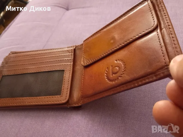Bugatti и Pierre Cardin два портфейла естествена кожа 120x95mm Rfid protection и двата отлични, снимка 3 - Портфейли, портмонета - 55422469