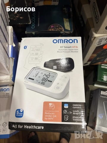 Автоматичен апарат за кръвно налягане, Omron X7 Smart, снимка 3 - Уреди за диагностика - 55619407