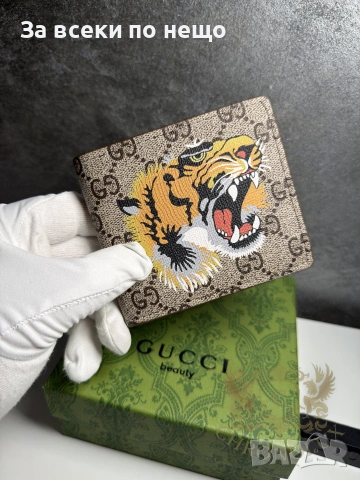 Gucci Tiger Мъжки Портфейл С Кутия Код Chronolux8, снимка 2 - Портфейли, портмонета - 55078460