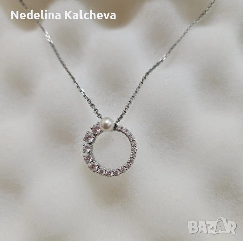 Колие Swarovski - Matrix Pearl Pendant, снимка 5 - Колиета, медальони, синджири - 54843433