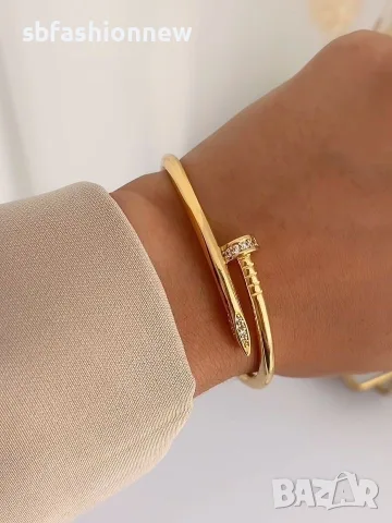 Cartier пирон с лого и камъни, снимка 5 - Гривни - 55469933