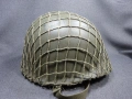 СТАРА ВОЕННА КАСКА M1 ОТ 2 ЧАСТИ И МАСКИРОВЧНА МРЕЖА, снимка 3
