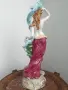 Meissen фигура 36см-1,4кг/еротика/Майсен порцеланова статуетка на момиче с цветя и шал, снимка 3