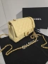 Chanel Flap Bag Gold logo Дамска Чанта От Естествена Телешка Кожа Код Brand Luxury Fashion26, снимка 8
