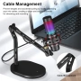 Aokeo настолна стойка за микрофон с регулируемо рамо, съвместима с Blue Yeti, Shure, HyperX за подка, снимка 7
