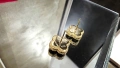 Van Cleef & Arpels VCA Gold Black Onyx Vintage Alhambra Stud Дамски Обеци с Винт, снимка 7