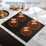 Индукционен плот AMZCHEF 60 см 4 зони 7200W с две Flex зони - НОВ, снимка 5