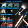 Фенерче LED Супер ярко. Презареждащо се, с 9 режима, кука за закачане и мощен магнит, водоустойчиво, снимка 11