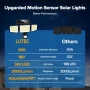 LUTEC Соларна външна охранителна лампа 302 LED 1500LM, сензор за движение, 3 глави, снимка 8
