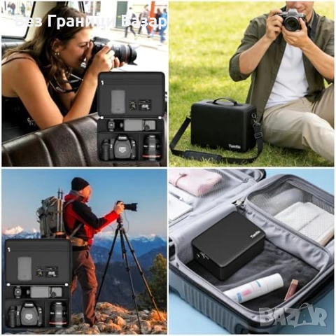 Нов твърд предпазен Калъф за фотоапарат с прегради и презрамка за обективи статив, снимка 8 - Чанти, стативи, аксесоари - 54208548