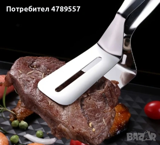 3-в-1 многофункционална щипка за барбекю от неръждаема стомана, снимка 2 - Други стоки за дома - 54359778