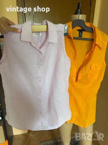  Ризи без ръкав 100% лен UNIQLO и H&M, размер XS