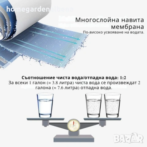 Система за обратна осмоза Geekpure RO6-AF – 6 степени + алкален филтър, снимка 6 - Други - 54170798
