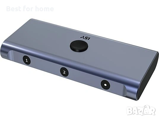 ISY IHD-9200 HDMI превключвател 2 в 1, сребрист, снимка 3 - Кабели и адаптери - 54580467