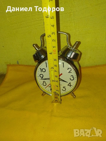 Стар Китайски настолен часовник , будилник Diamond с 2 Камбани, снимка 7 - Антикварни и старинни предмети - 53986381