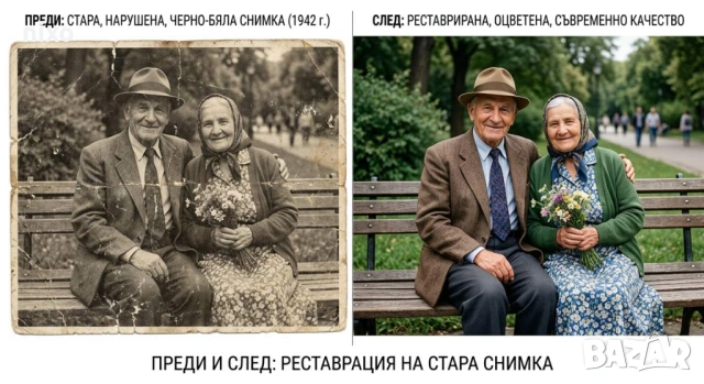 Професионална реставрация и оцветяване на стари снимки, снимка 2 - Други услуги - 54726725