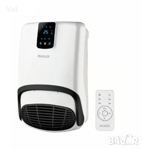 Печка вентилаторна за баня MBH-2007D, 2000W, eлектронно упраление, снимка 4 - Отоплителни печки - 55367280