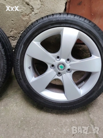 Джанти с гуми 5х112 17" Skoda Seat VW Audi, снимка 4 - Гуми и джанти - 55084583