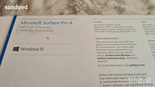 MICROSOFT SURFACE PRo 4 цена 150 евро, снимка 10 - Лаптопи за работа - 54873325
