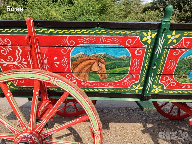 Рисувана конска каруца, снимка 5 - Декорация за дома - 54035201