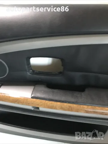 Тапицерия на предна дясна врата черна кожа за BMW E65 740D (2004), снимка 2 - Части - 55375721