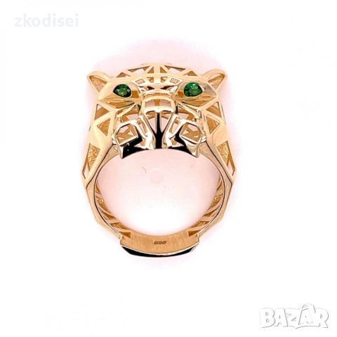 Златен дамски пръстен Cartier 7,13гр. размер:58 14кр. проба:585 модел:37792-1, снимка 4 - Пръстени - 54765695