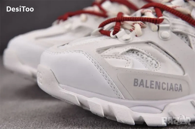 Balenciaga Track Sneaker "White/Red Laces , снимка 3 - Маратонки - 54358362