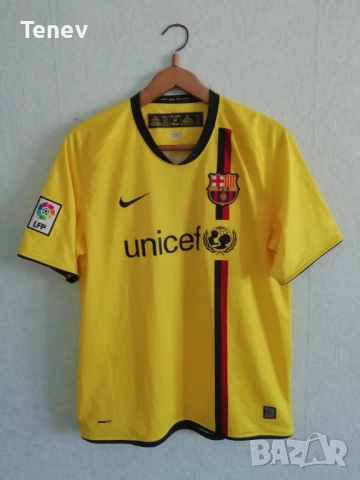 Barcelona Puyol Nike 2008-2009 оригинална жълта тениска фланелка Барселона Карлес Пуйол, снимка 2 - Тениски - 43849121