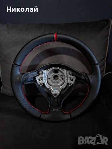 Спортен кожен волан за VW / Seat / Audi, снимка 4 - Части - 54790669