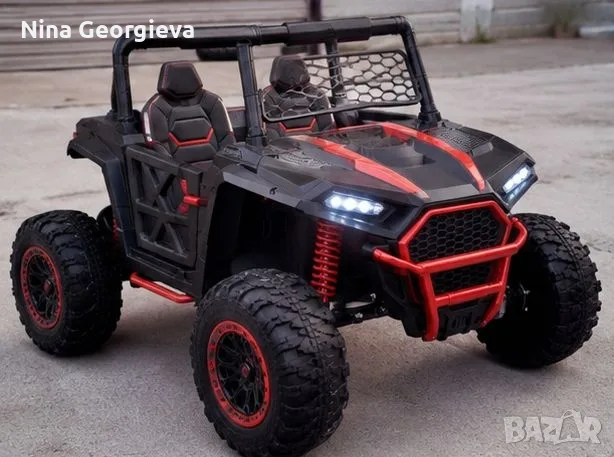 Детско електрическо бъги 4×4 с дистанционно, LED, USB и MP3 – 4 мотора, снимка 2 - Други - 55420926
