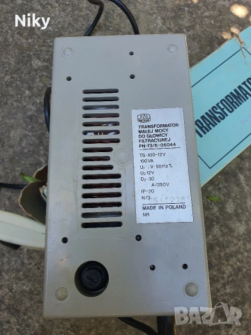 Трансформатор PZO TS-100-12V, снимка 3 - Друга електроника - 54540274