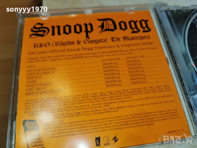 SNOOP DOGG CD 2206261827H2E7R, снимка 6 - CD дискове - 55001625