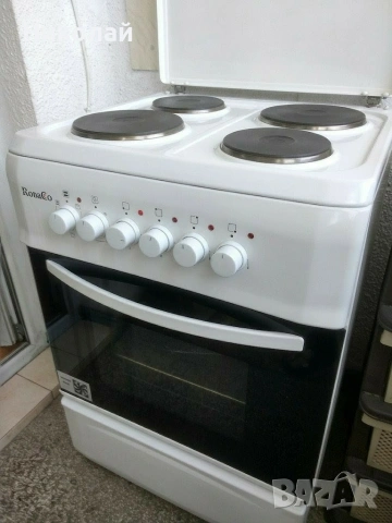 Електрическа готварска печка фурна RobaCo Turbo Fan тип Diplomat – 4 котлона, изрядно работеща, снимка 3 - Печки, фурни - 54732902