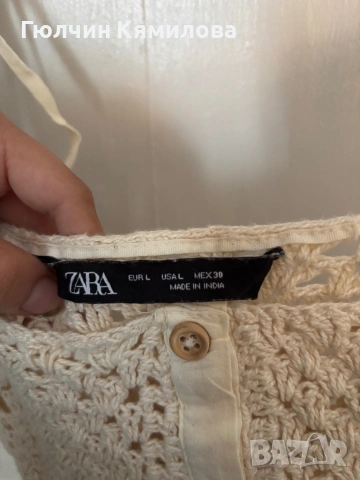 Къс топ Zara , снимка 3 - Корсети, бюстиета, топове - 54617450